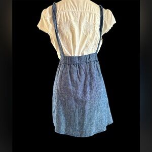 NWT- A.N.A blue square neck w/tie up shoulder tank top.